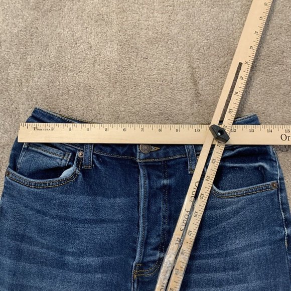 Forever 21 Womens Size 27 Blue Skinny Button Fly Distressed Denim Jeans - Picture 8 of 11